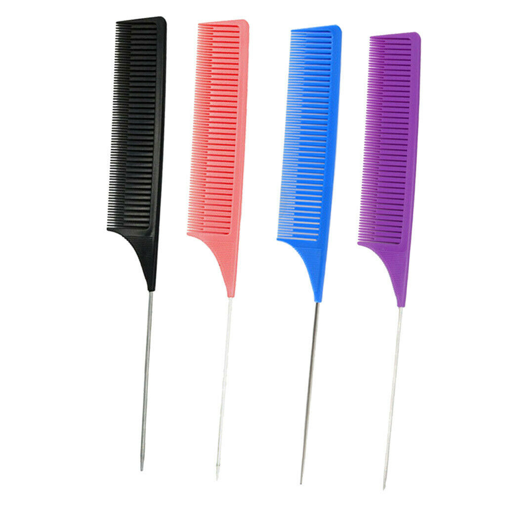 4x Fine Weave Highlighting Foiling Hair Combs for Hair Coloring Hair Combs