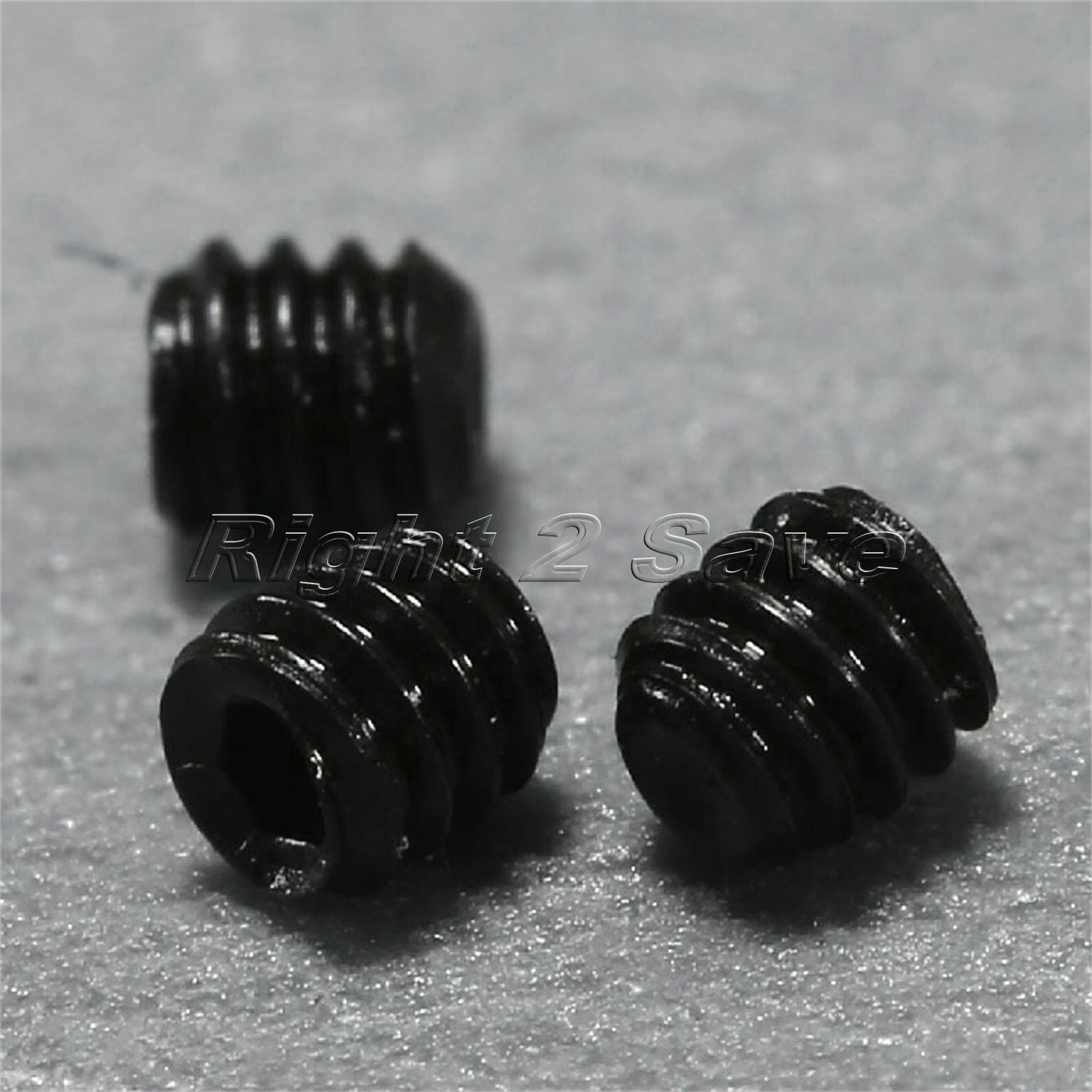 50Pcs M2 x 2mm Carbon Steel Hex Socket Cap Head Grub Screw Black 0.08" L 2mm Dia
