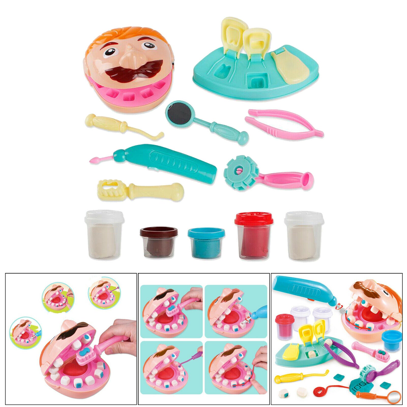 Kids Dentist Pretend Role Toys Doctor Kit Playset for Kids Early Development
