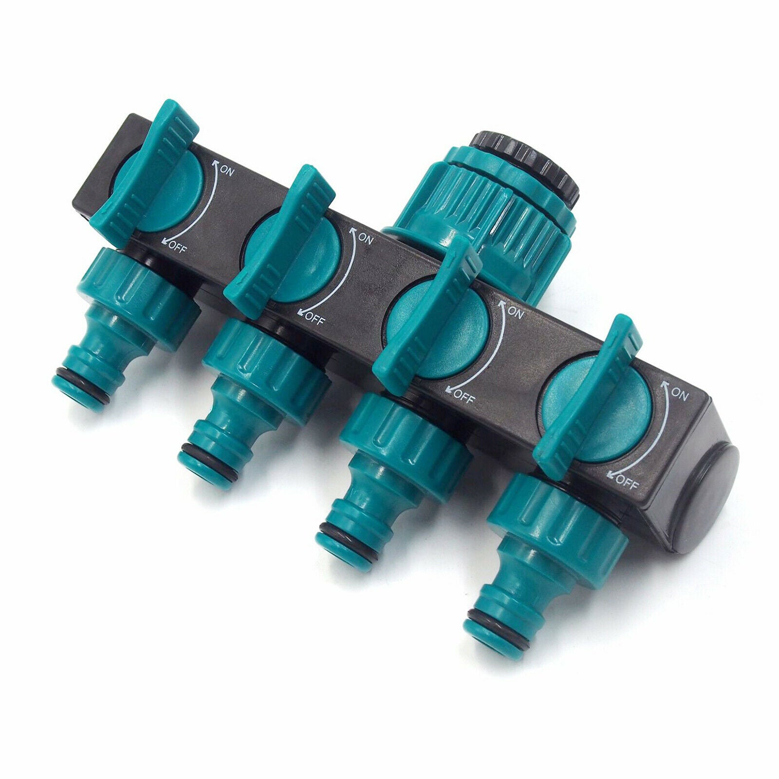 1/2" 4 Way Hose Splitter for Garden Yard Lawn Patio Tap Connector Irrigation