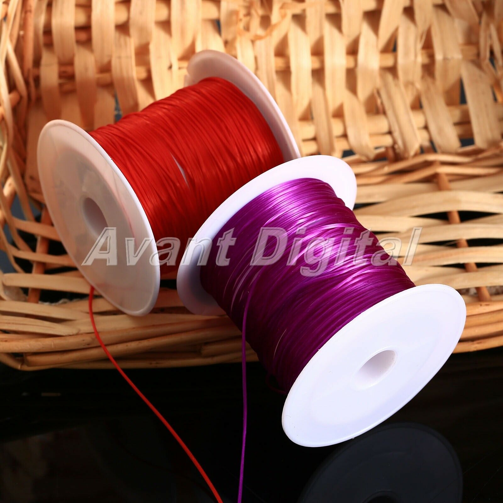Elastic Beading Wire String Thread 1mm DIY Jewelry Findings Making Cord 2 Rolls