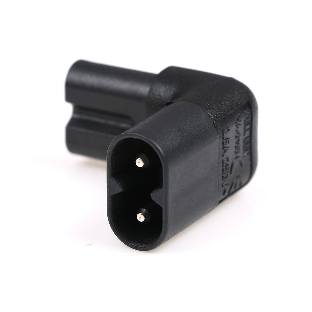 Updown angled IEC 320-C8 male plug to C7 female power socket adapter converterDD