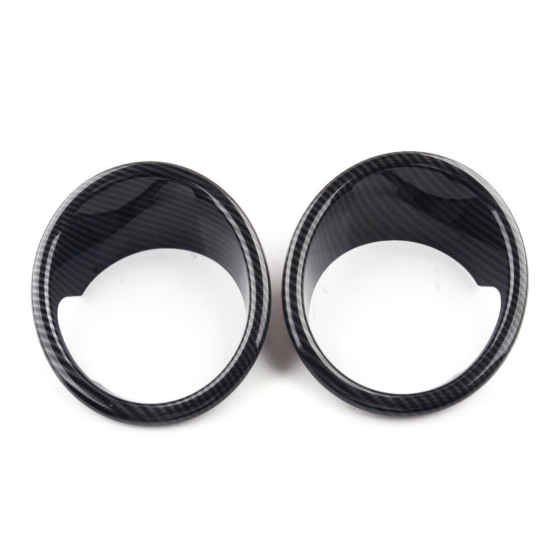 Carbon Fiber ABS Front Fog Light Lamp Ring Trim Fit For BMW X5 F15 2014-18