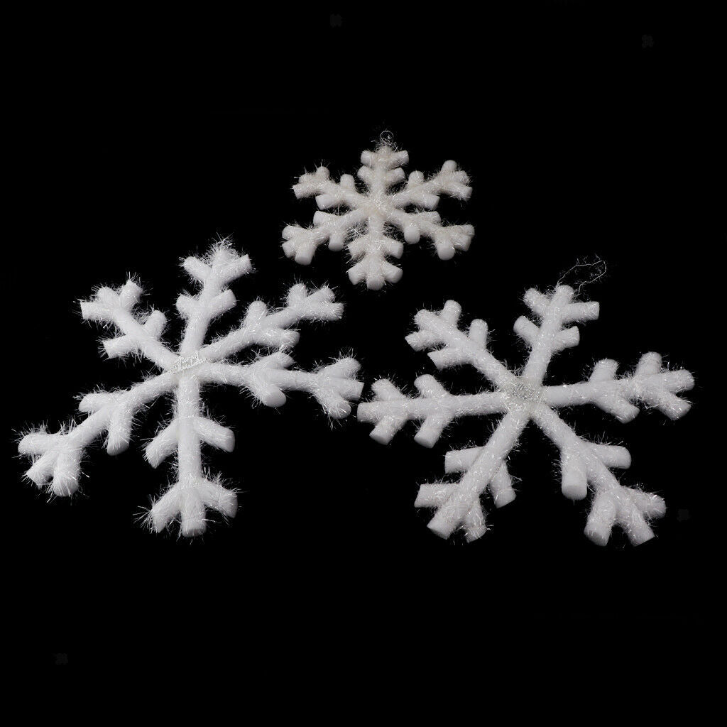 3pcs Christmas Snowflake Decoration Tree Hanging Xmas Holiday Ornaments