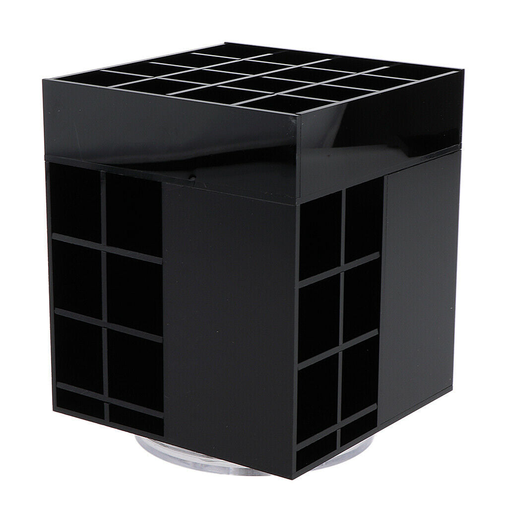 360 Rotating Acrylic Lipstick Tower Display Rack Lip Gloss Organizer Black