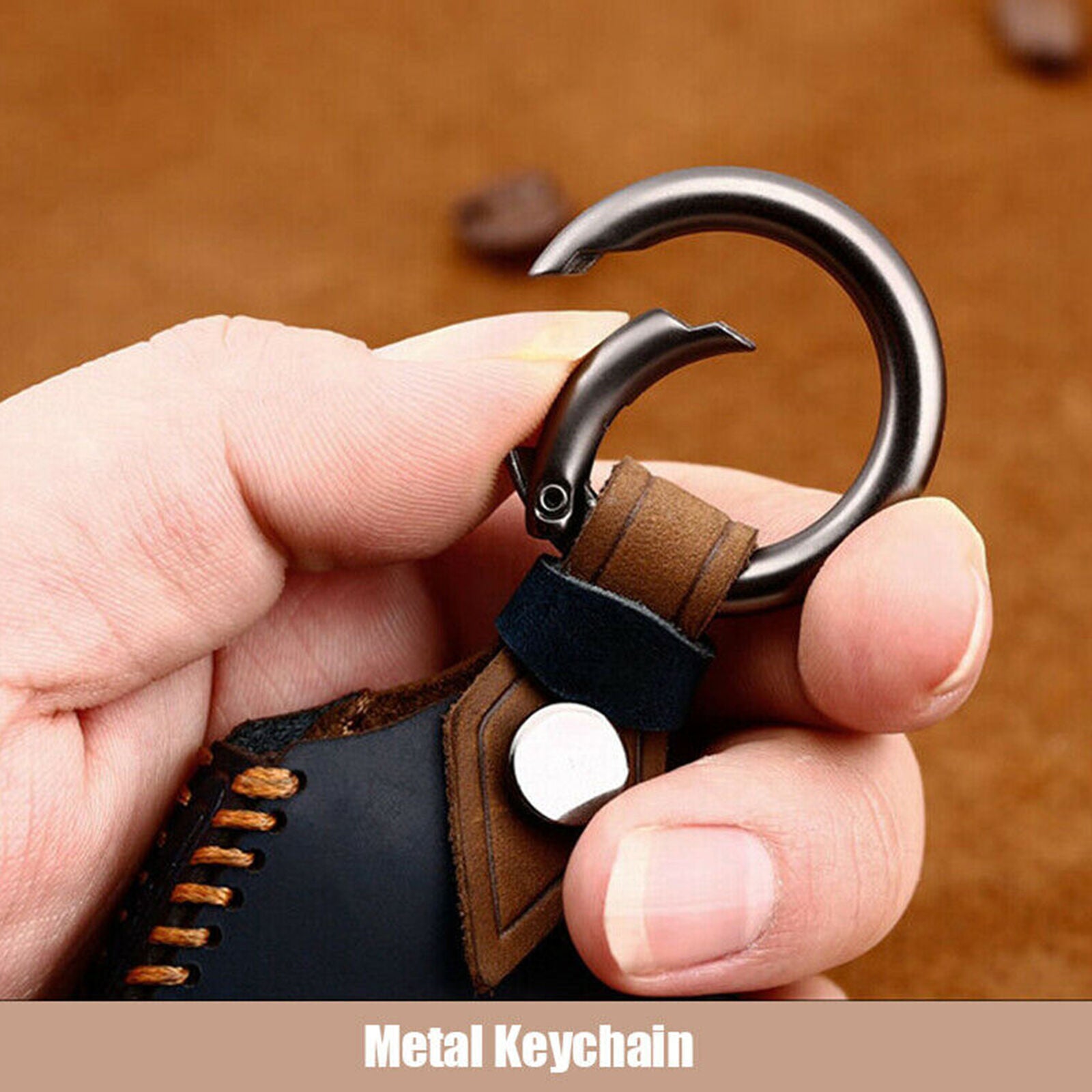 Real Leather Car Remote Key Fob Case Cover Bag Fit For Lincoln MKZ MKC MKX