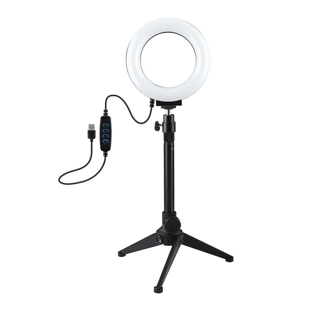 Dimmable LED Ring Light Lamp Selfie Camera Phone Studio Tripod Stand Photo Video
