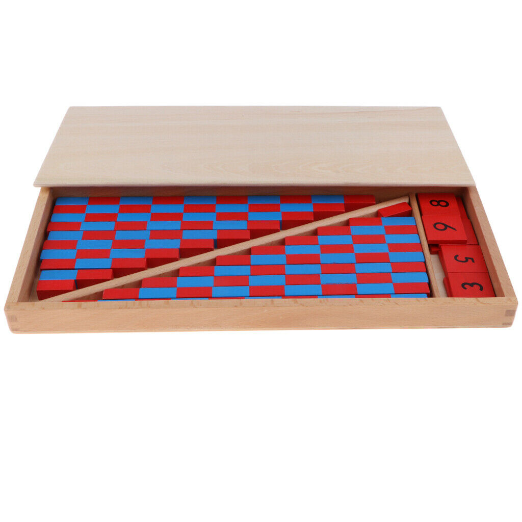 Montessori Small Number Numerical Rods with Number Tiles - Non-Toxic & BPA Free