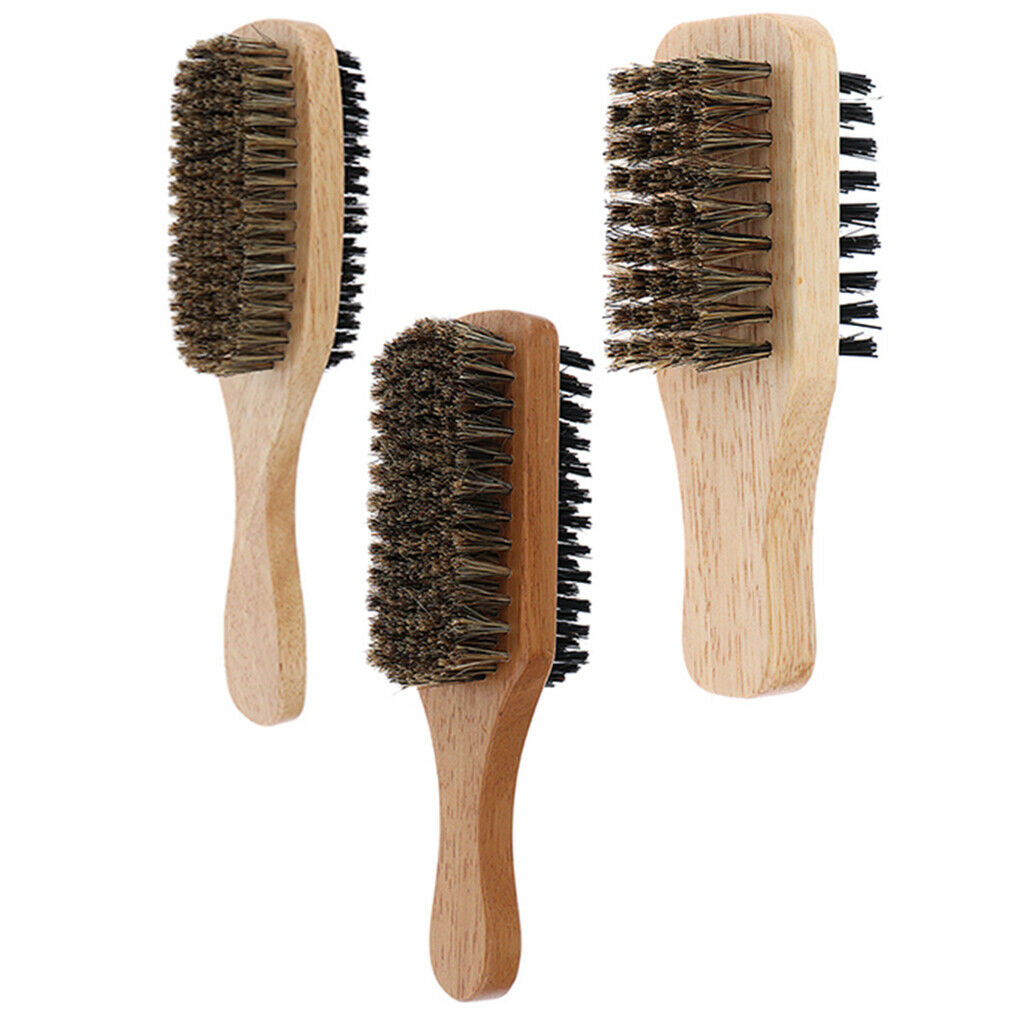 3Pcs Mustache Brush Professional Hairdressing Comb Brush Men Care