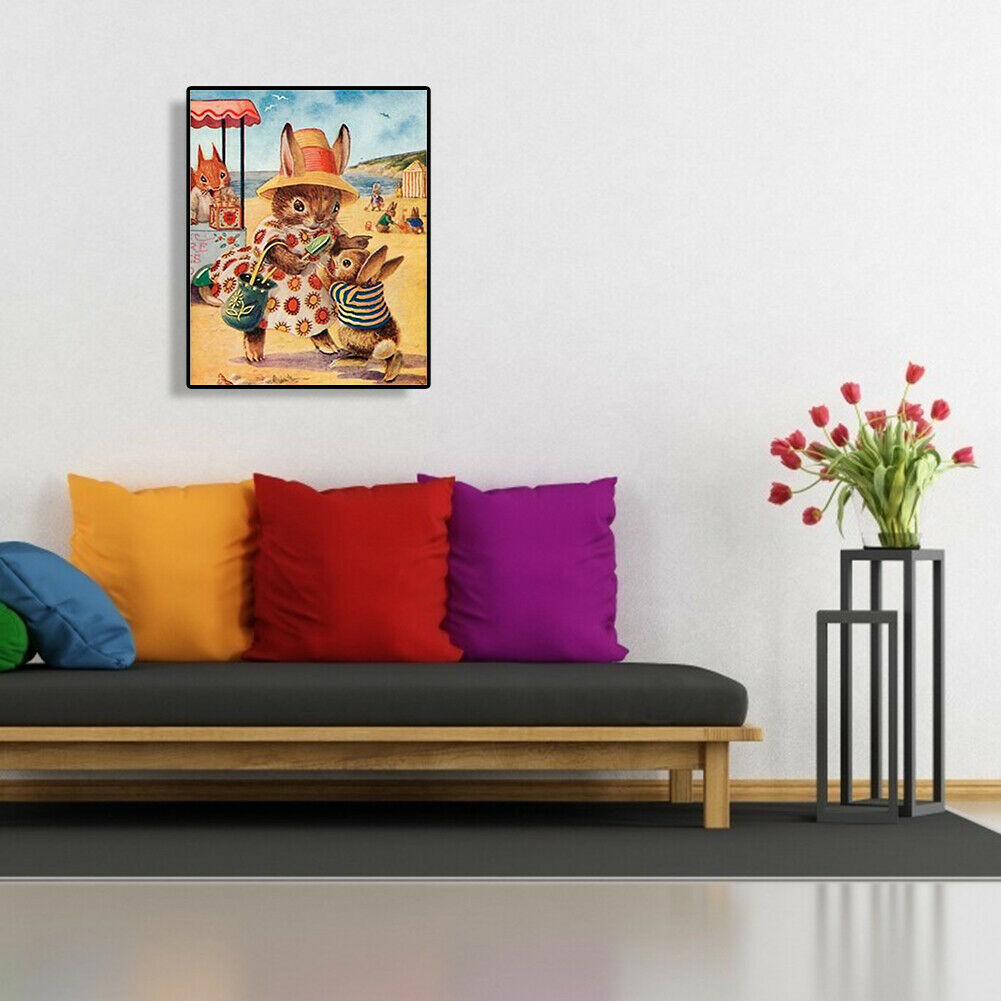 Squirrel Mother Oil Painting By Number Kit Canvas Drawing Modern Home Decor