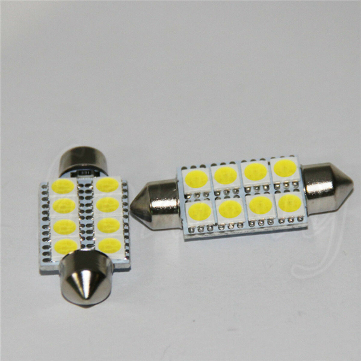 10X 39MM 5050 8SMD Festoon Wedge Dome Auto Car Interior LED Light Bulb White