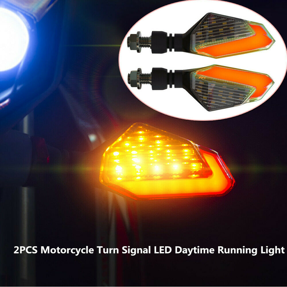 2PCS DC12V 2.5W Motorcycle Turn Signal LED Light Universal Daytime Running Light