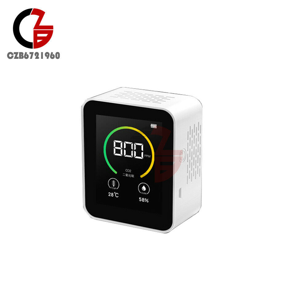Co2 Carbon Dioxide Detector Meter PPM/TFT Color Indoor Air Quality Monitor Alarm