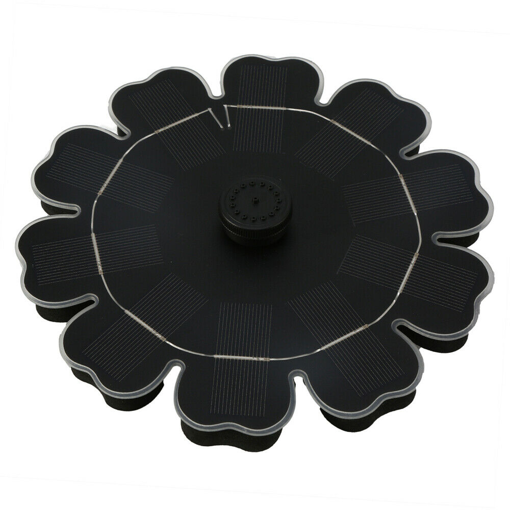 Solar Fountain Pump Ground-Inserted Fountain Petal Fountain w/4 Nozzles Garden