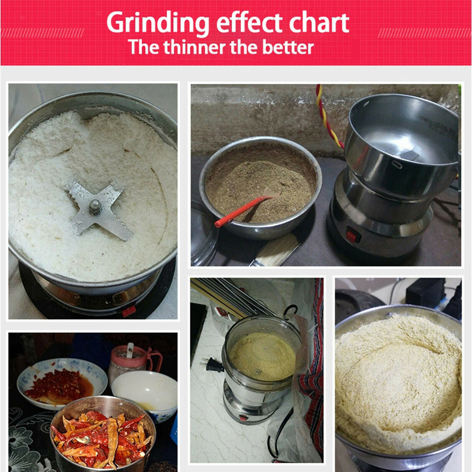 Electric Coffee Beans Grains Grinder for Nuts Spice Pepper Grinding Machine