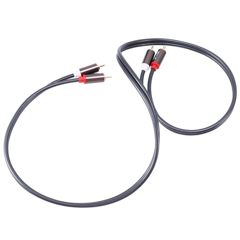 Rexlis 2 Rca to 2 Rca Male to Male Hifi Audio Cable Ofc Av Speaker Wire for TvH4