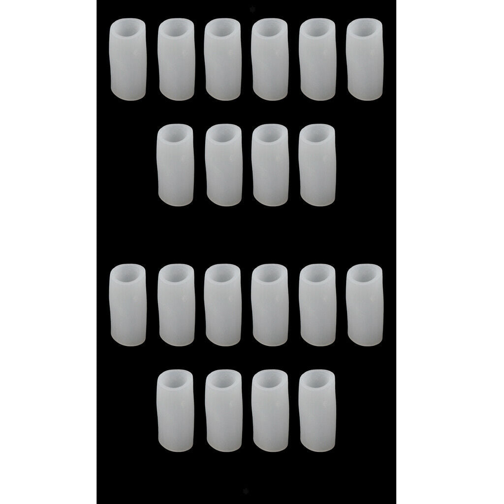20pcs Gel Tube Finger Toe Sleeve Protectors Feet Cushion Hammer Pads  S
