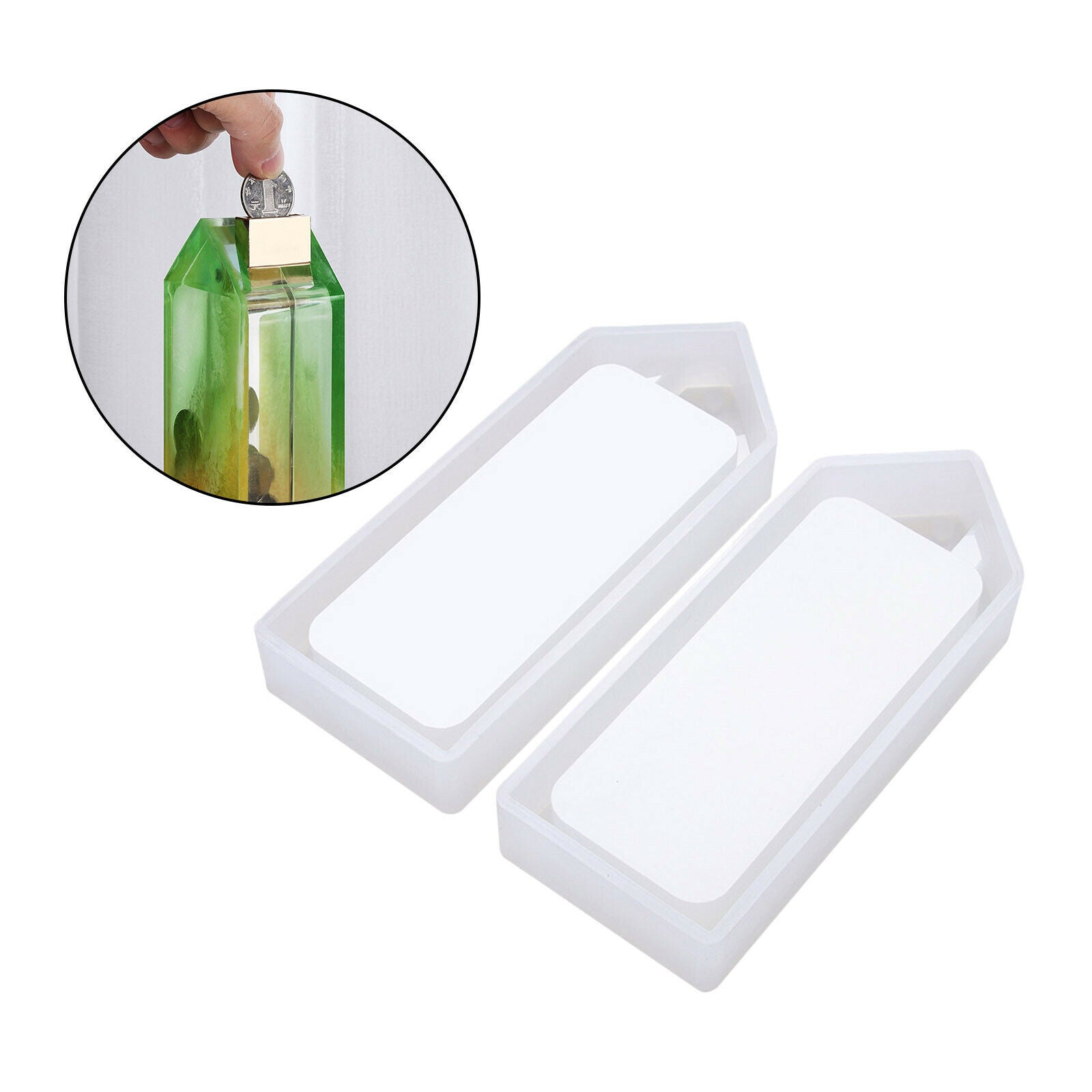 Durable Money Box Mold Piggy Bank Mould Transparent Making Casting Coin Bank