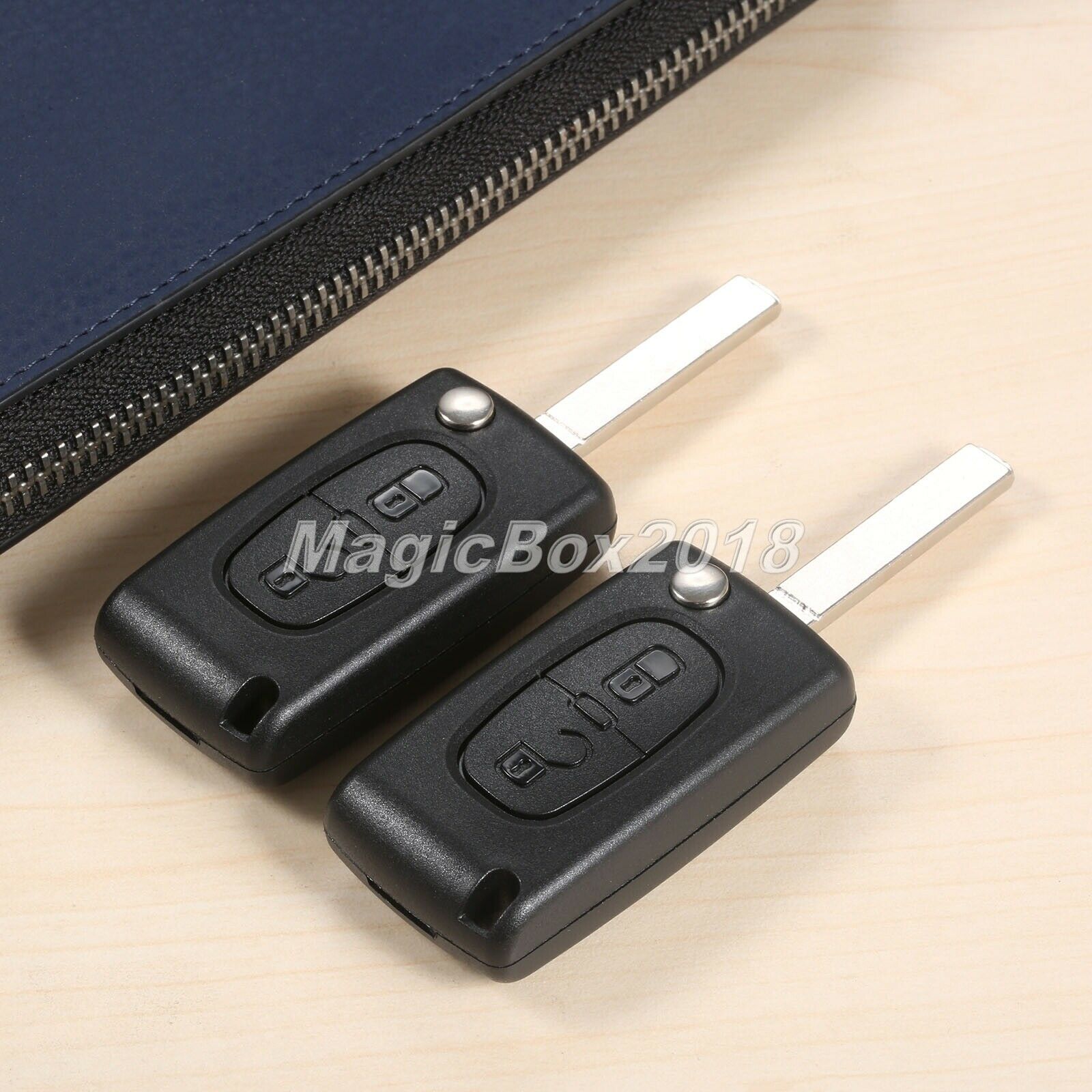 2Pcs Remote Key D46 PCF7941 Chip VA2 Uncut Blade Fit For Car CITROEN C2 C3 C4 C5