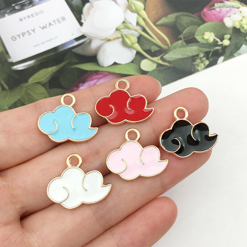 90Pcs Enamel Lightning Cloud Charms Pendant DIY Earring Bracelet Necklace Making