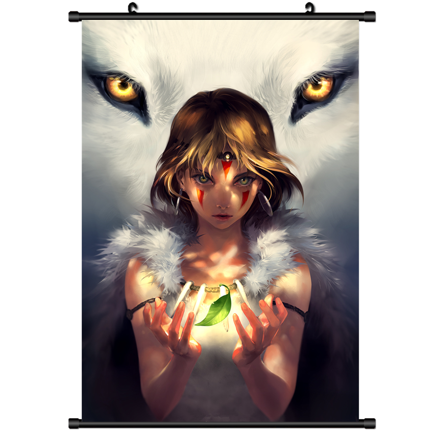 Anime Mononoke Hime Princess wall Poster Scroll 3295