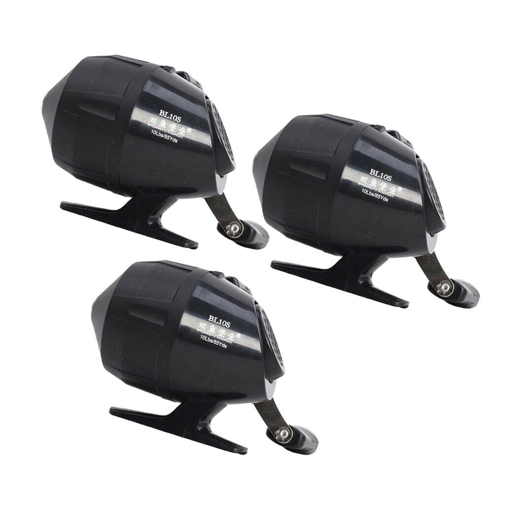 3pcs Stainless Steel  Fishing Reels 10LB/85YDS Gear for Hunting Fishing