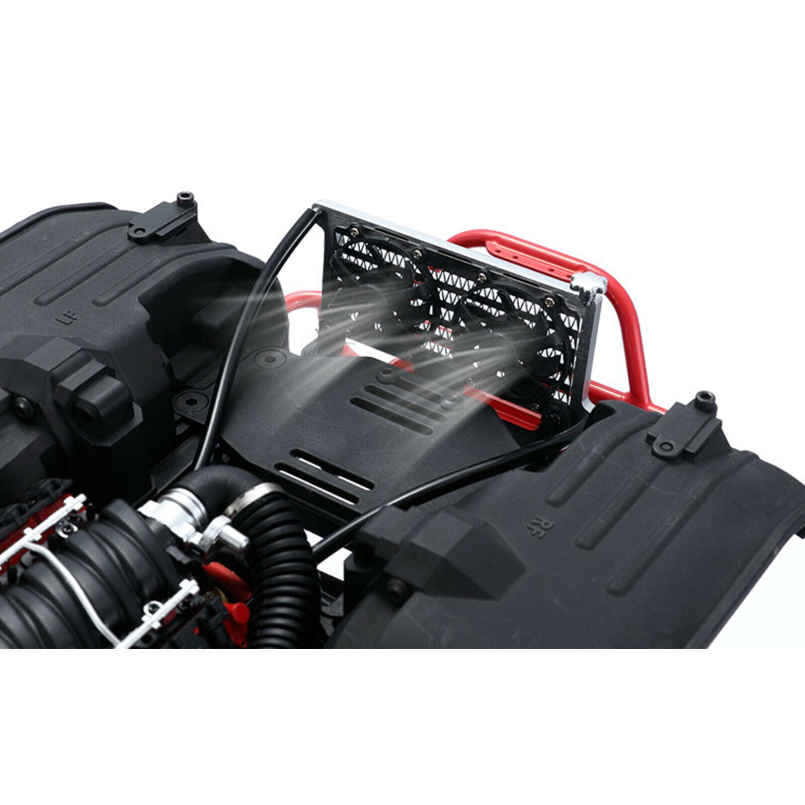 Metal Cooling Water Tank w/ Fan for 1/10 TRX-4 TRX-6 Wrangler V8 RC Crawler Car