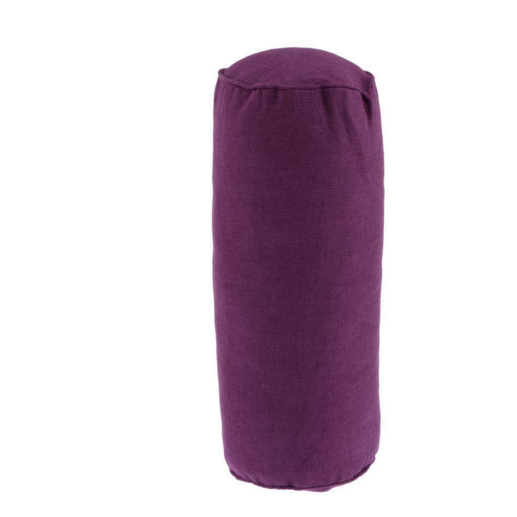 2pcs Neck Roll Bolster Pillow Round Massage Footrest Cushion Purple/Red