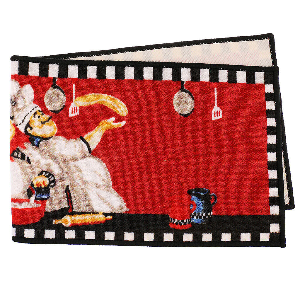 Chef Kitchen Area Rug Anti-Skid Living Bedroom Floor Mat Carpet 40 x 120CM