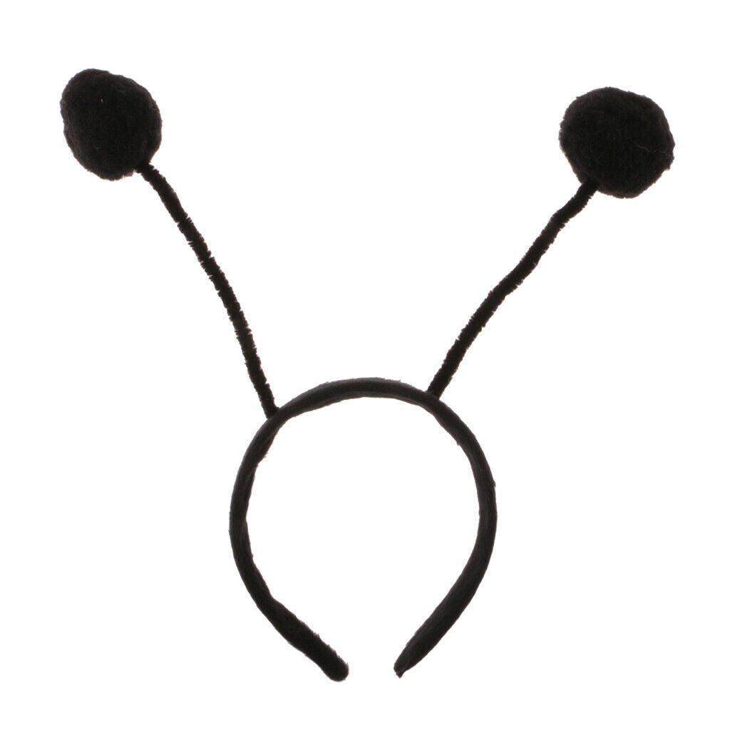 6x Girls Insect Antenna Headband Bumblebee Ladybug Costume Accessories Black