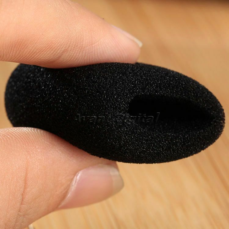 40x15mm Black Foam Sponge Microphone Headset Cups Mic Cover For Stage Karaoke