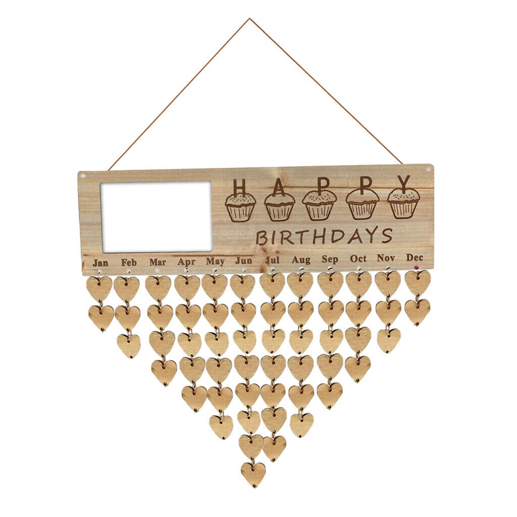 Wooden Family Friends *[Birthday Reminder!] Tracker! Wall Plaque Sign F