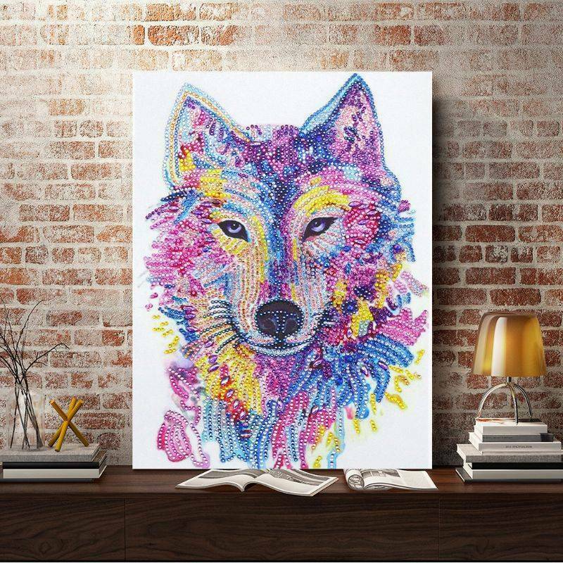 Wolf DIY 5D Special Diamond Painting Embroidery Crystal Cross Stitch Decor
