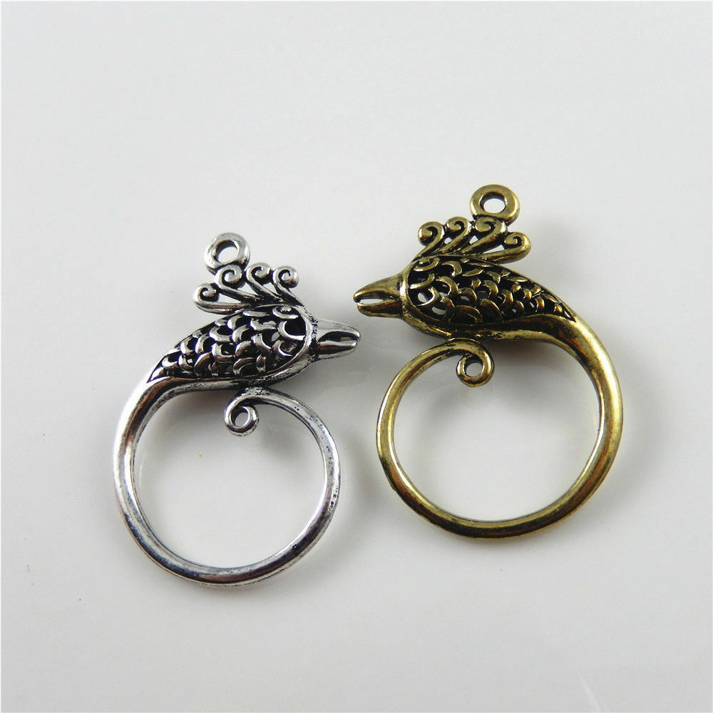 Mixed Colors Zinc Alloy Crafts Jewelry Phonenix Look Charms Pendants 8pcs 52629