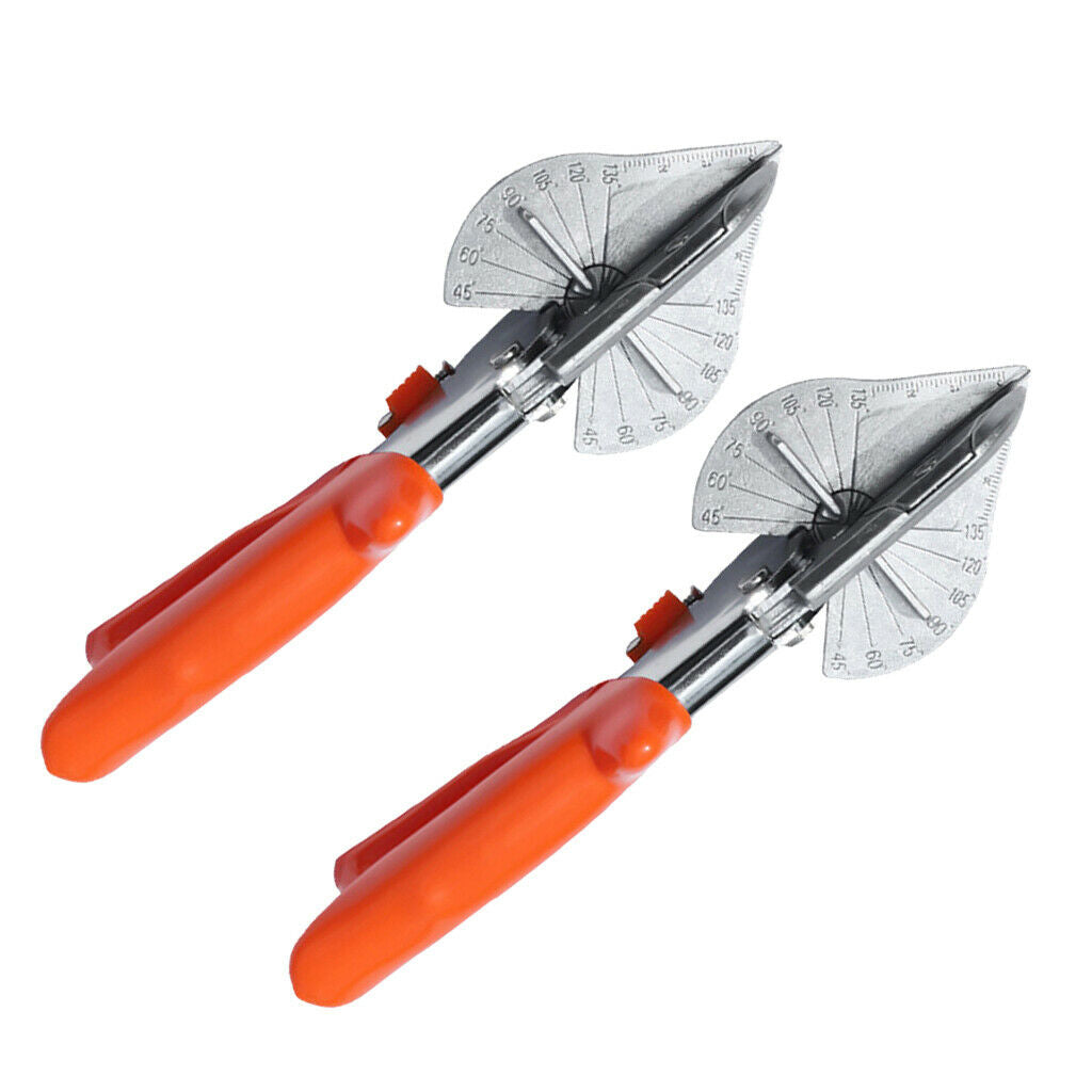 2x Multi-Angle Miter Shear Cutter Scissor Vinyl Wood Molding Trim Hand Tools
