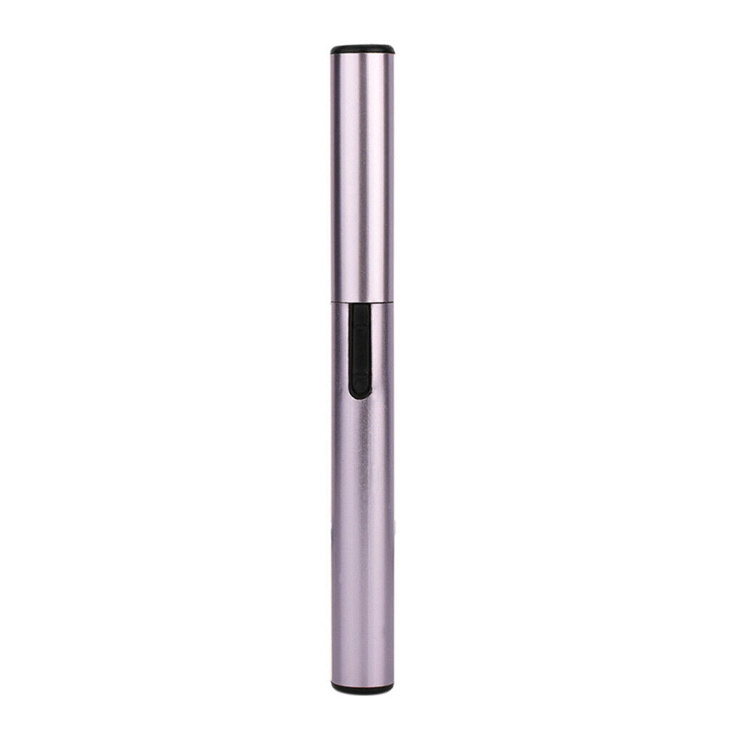 Mini Aluminum Alloy Electric Eyelash Curler Battery Powered Brush With Comb