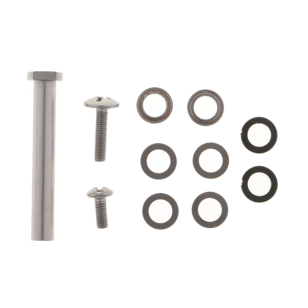 2X 1 Set Fishing Reel Handle Knob Component Parts with Bearings, Washers, Screw