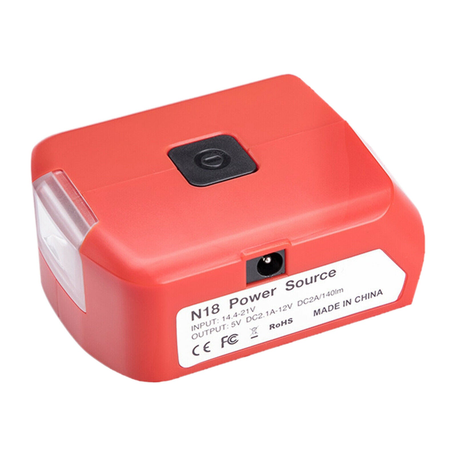 18v Power Source Adapter with LED Work Light Compatible with M18 Battery
