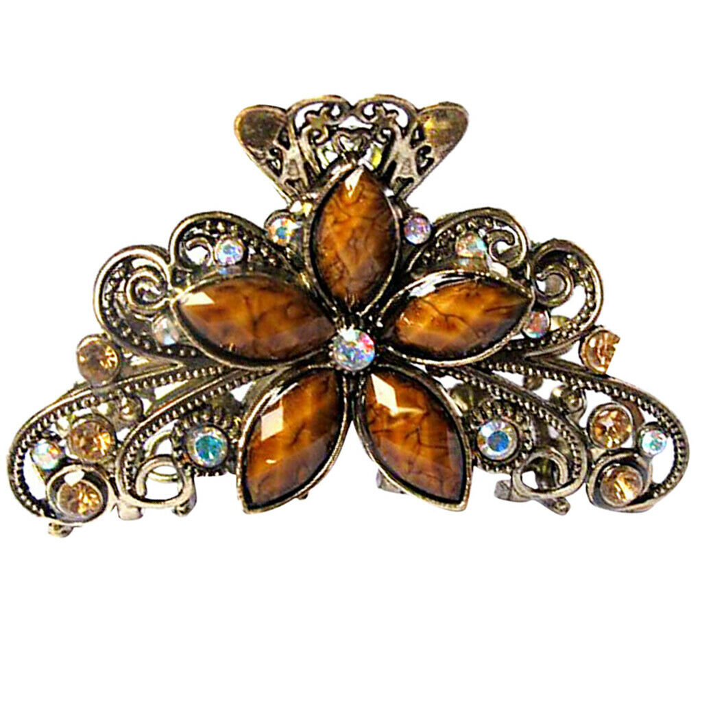 5Pieces Lady Rhinestone Butterfly Flower Hair Grip Claw Headwear Clamp Clips