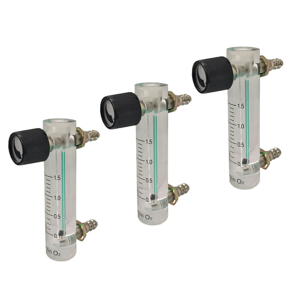 3x Oxygen Single-phase Flow Meter Flowmeter Measuring w/ Control Valve Home