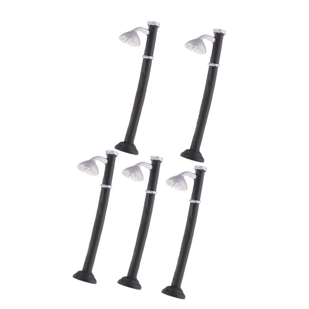 5pcs 9cm Mini Street Landscape Lawn Light Lampposts Single Head LED Lamp