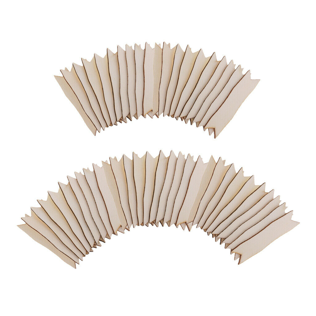 50Pcs Natural MDF Cut Arrow Shapes Blanks Signs Wooden Embellishments Crafts