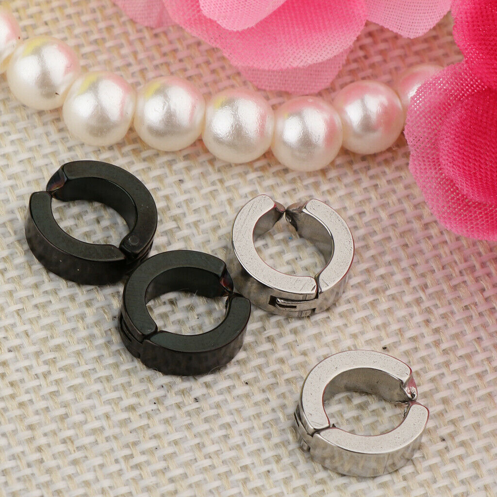 2 Pairs of Earring Ear Piercing for Men And Women Round Ear Studs