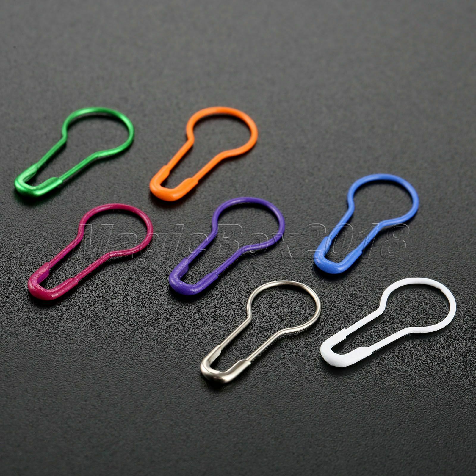 100pcs Calabash Gourd Shape Metal Pins Clips Knitting Stitch Markers Hangtag