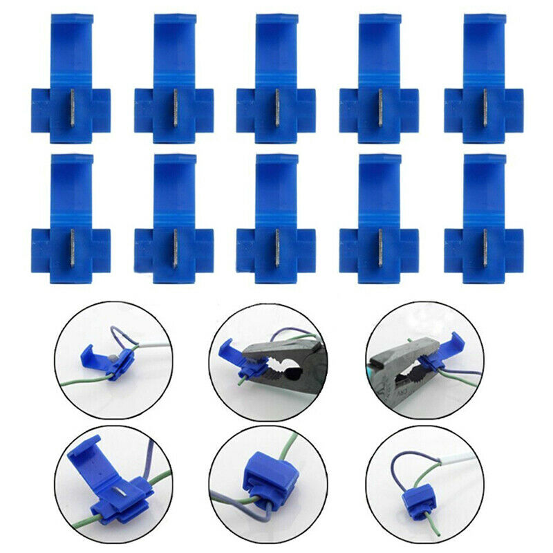 50Pcs Lock Wire Electrical Cable Connector Quick Splice Terminals Connect FmT TL
