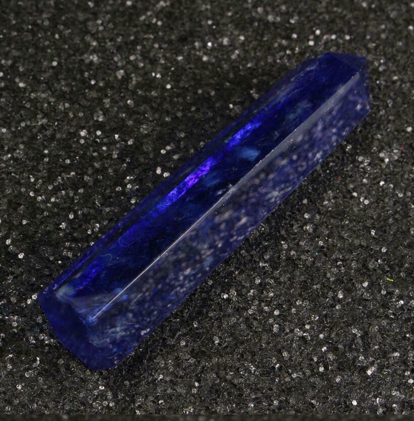 Natural Rock Lapis Lazuli Quartz Crystal Stone Point Healing Wand Dark Blue