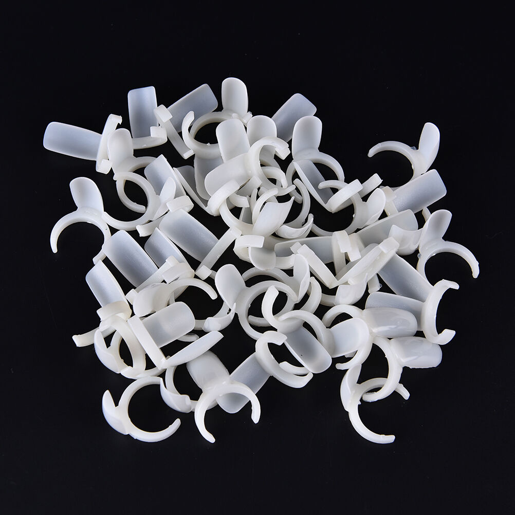 50x Polish UV Gel Color Pops Display Nail Art Ring Style Nail Tips Fad VhDEAU