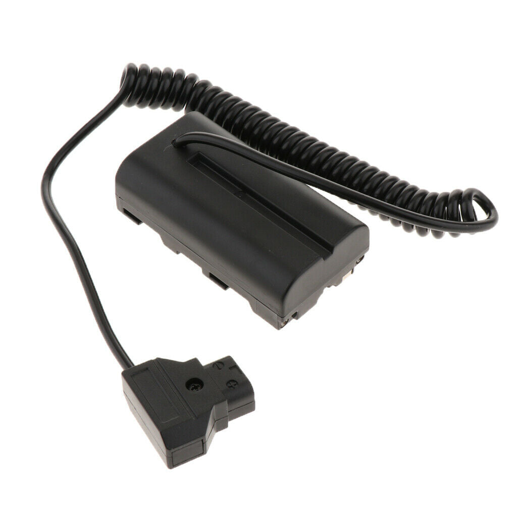 D-Tap to NP-F550 DC Coupler Adapter Spring Cable Cord for Monitor Power Supply