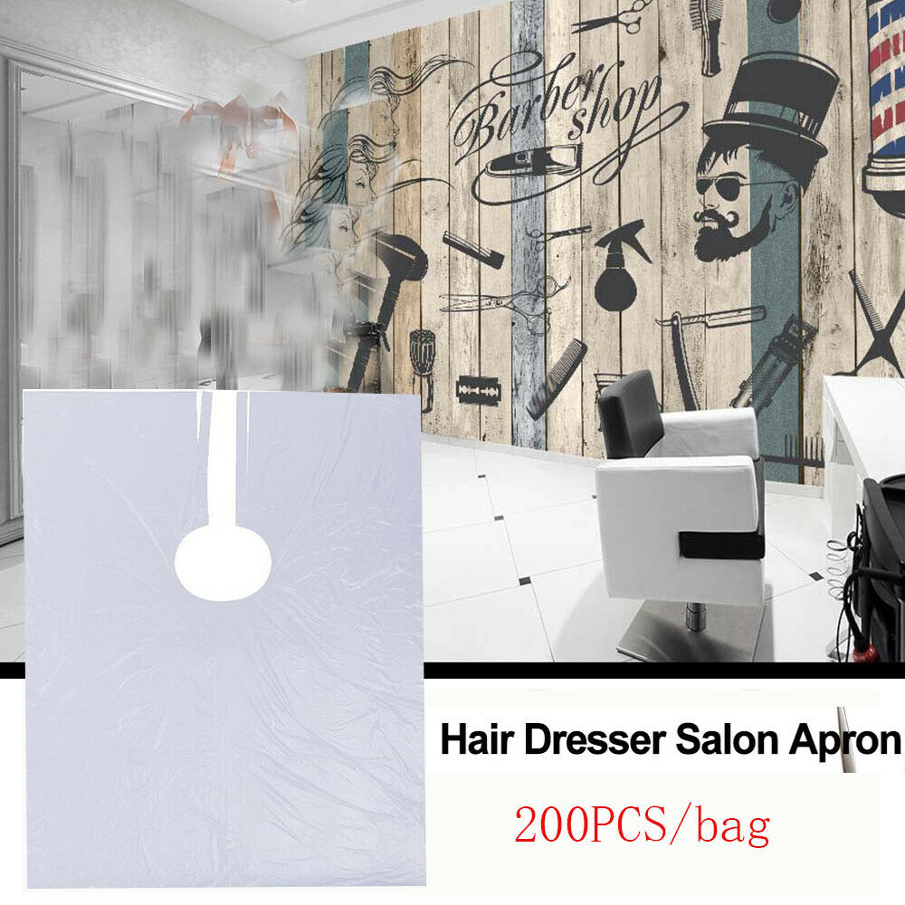 Professional Disposable Hairdressing Apron Waterproof Hair Cutting CapeX200