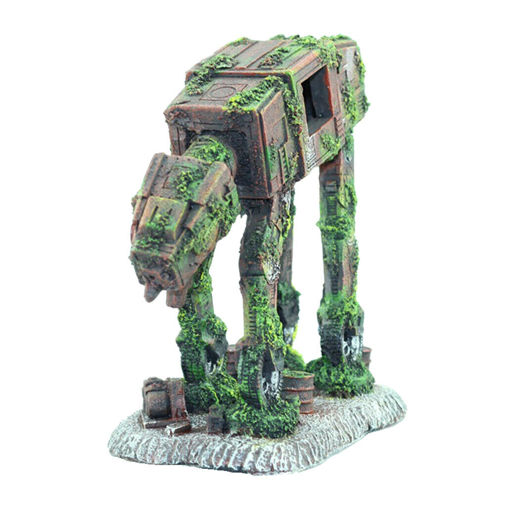 Aquarium Creative Fish Tank Landscape Gear Car Man Robot Dog  Theme